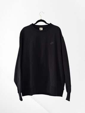 💯🔥 Nike Men's Black Heavyweight Sweatshirt - EUC
